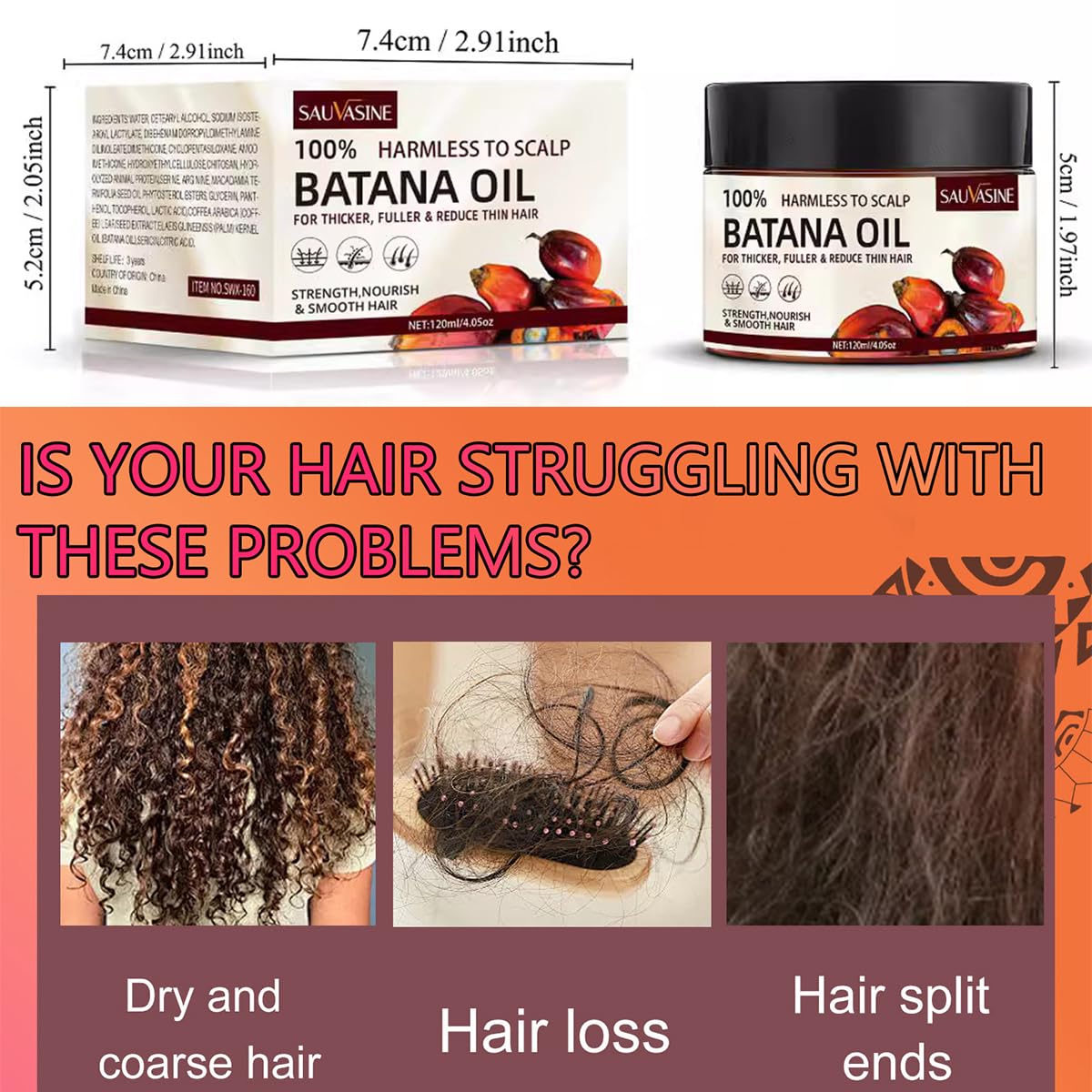 Organic Batana Oil, Regrow, Strengthen, Shine